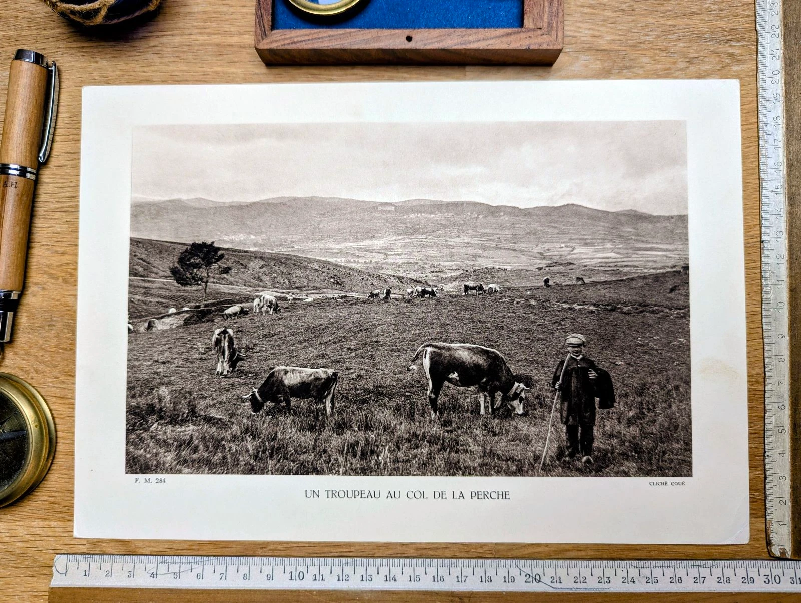 Colina de la Perche, Pirineus-Orientais, placa fotográfica impressa em 1937. – photo 3